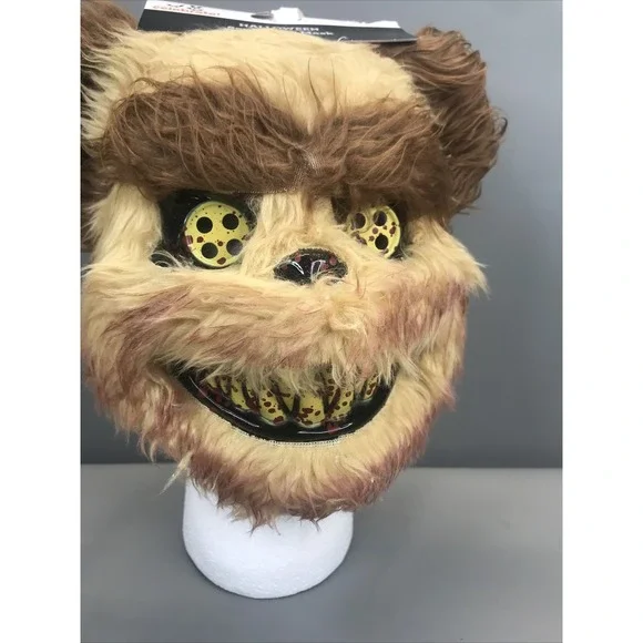 Scary Bloody TEDDY Bear Brown Spirit Halloween Mask Costume Cosplay - Picture 2 of 7